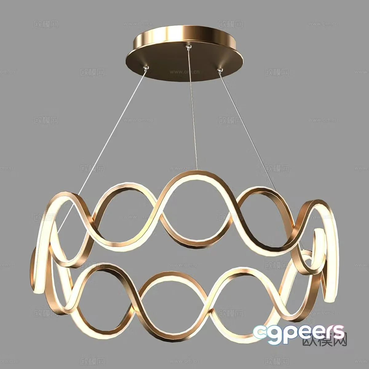 Light luxury chandelier art chandelier 3d model
