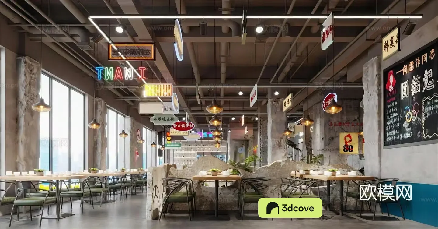 Industrial style nostalgic barbecue restaurant hot pot restaurant skewers restaurant Chinese restaurant hot pot tables and chairs