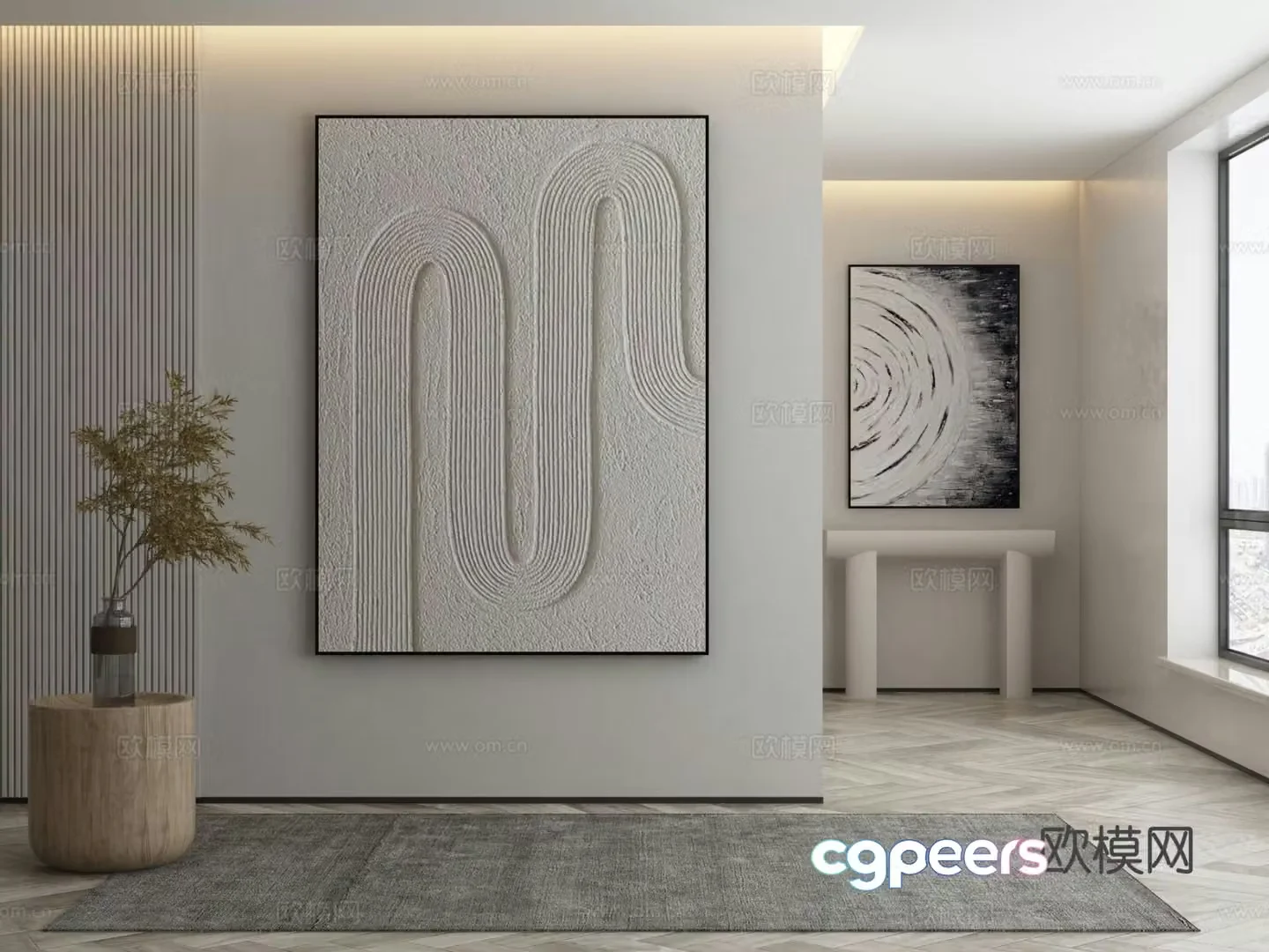 Decorative painting texture painting hanging painting 3d model