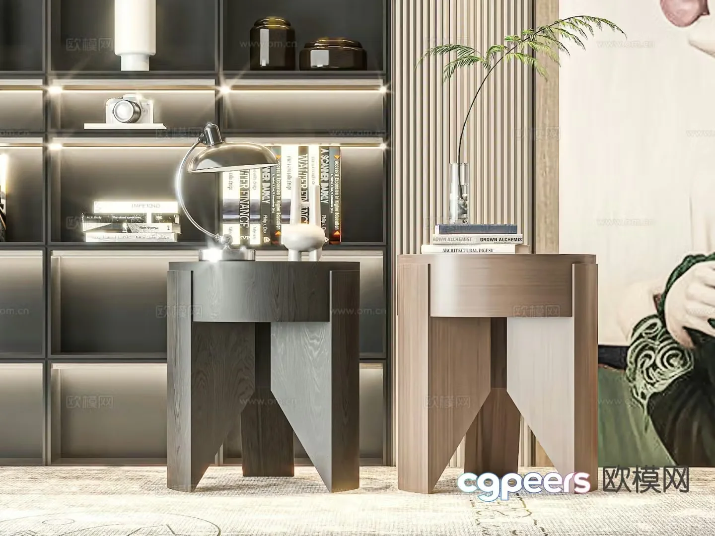 Modern bedside table 3d model