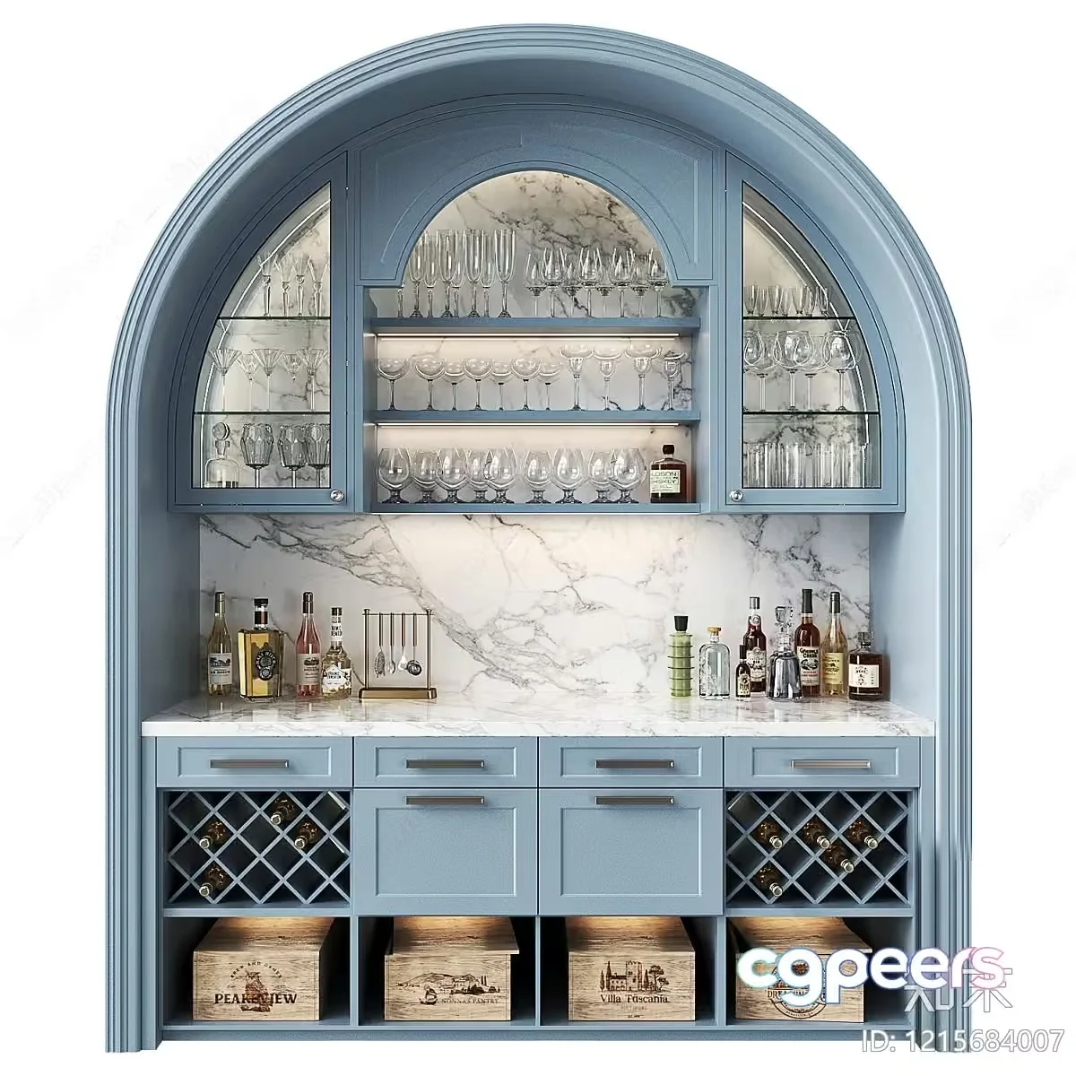 A Wine Bar 3D Model – 12292 – VRAY Render