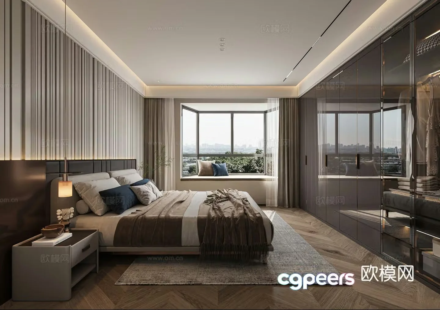 Italian bedroom master bedroom 3d model
