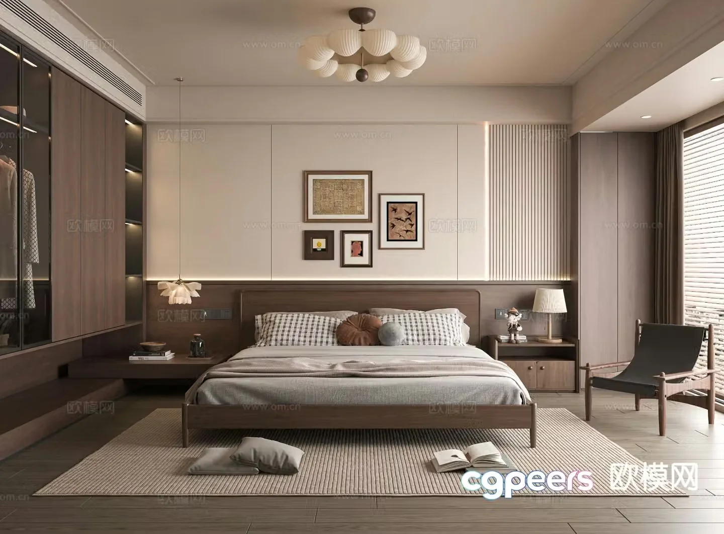 Medieval style bedroom master bedroom 3d model