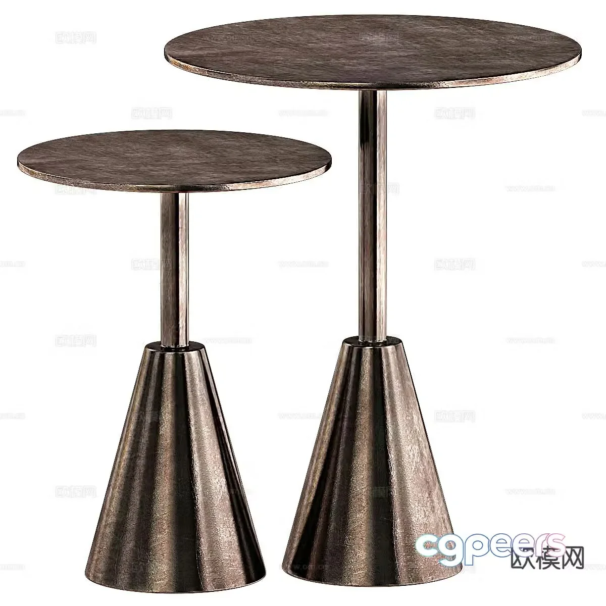 Round table side table table table 3d model