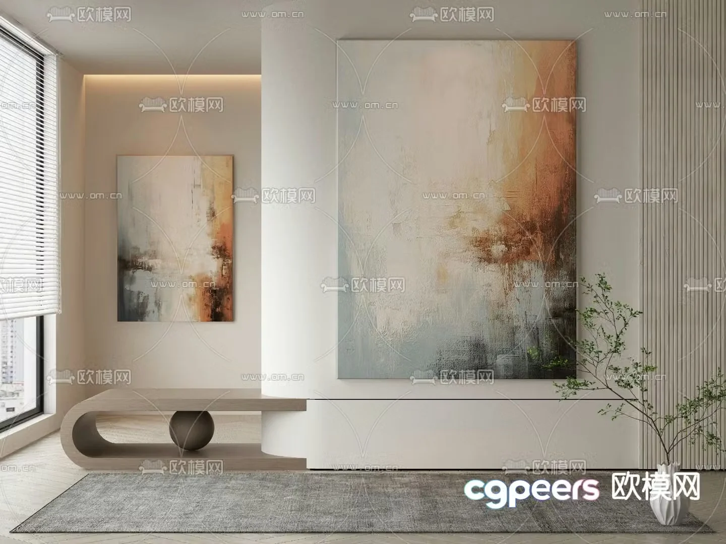 Texture painting Abstract painting Decorative painting 3d model