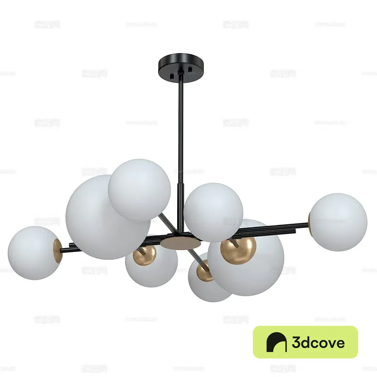 Modern Italian minimalist Rod decorative chandelier