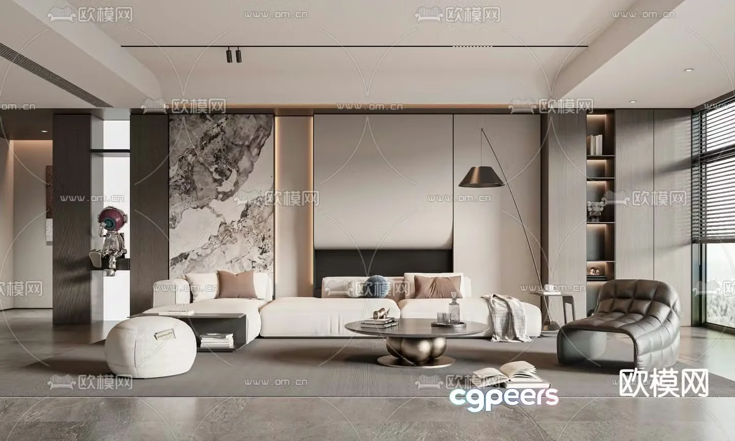 Modern living room 3d model