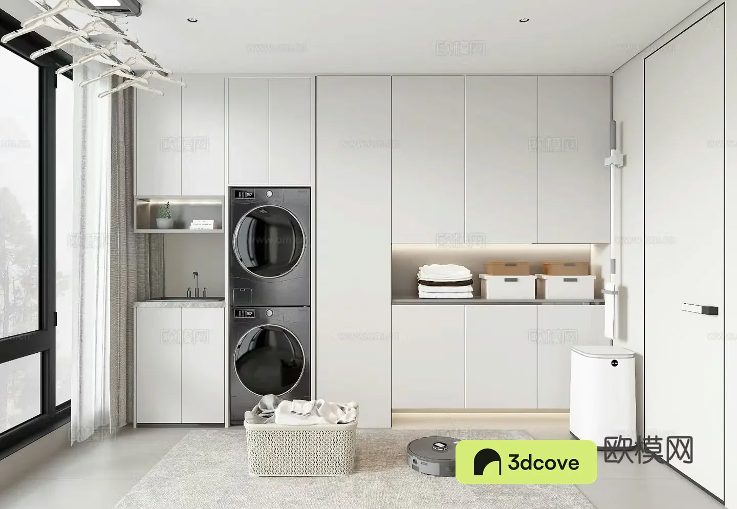 Modern washing machine cabinet