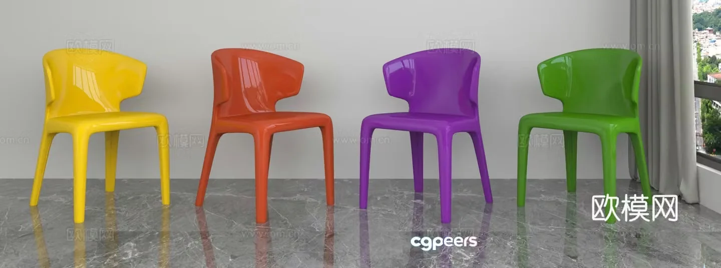 Modern leisure chair 3d model