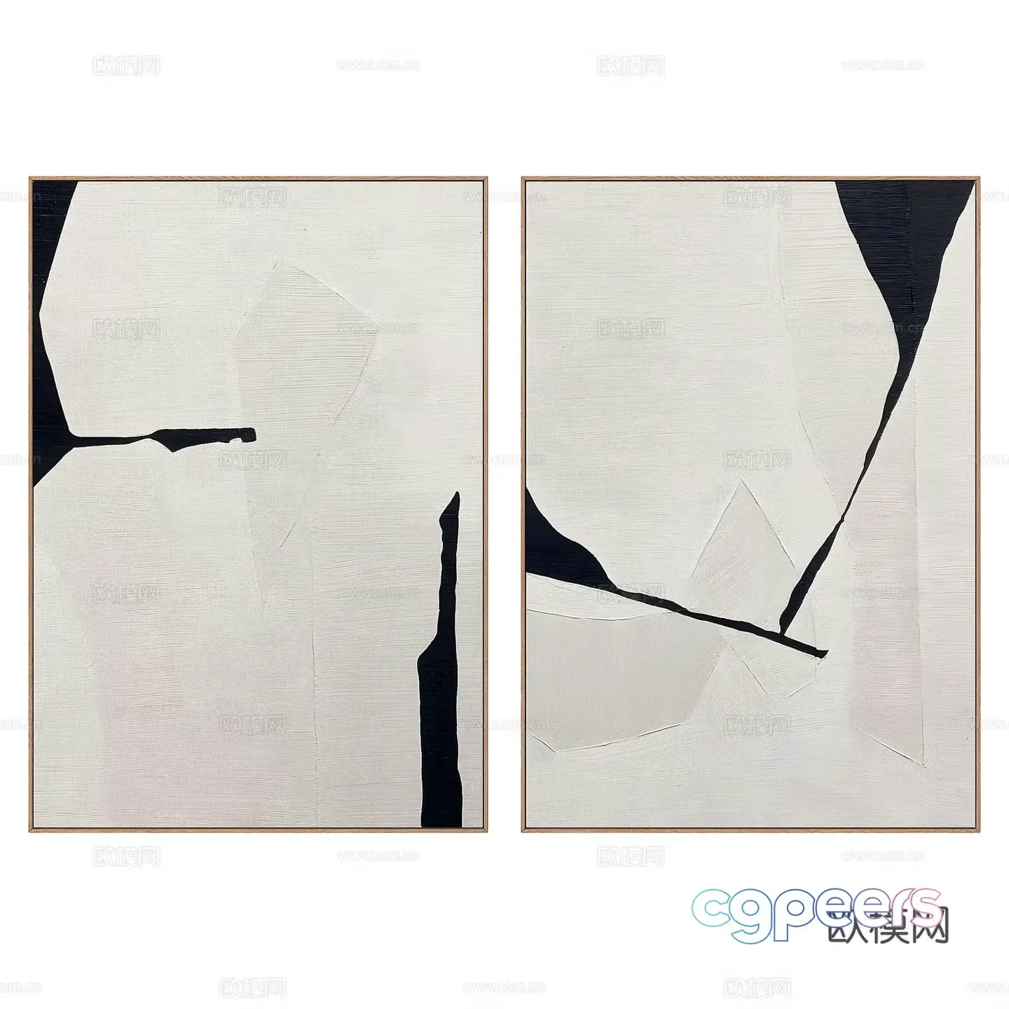 Modern hanging painting 3d model