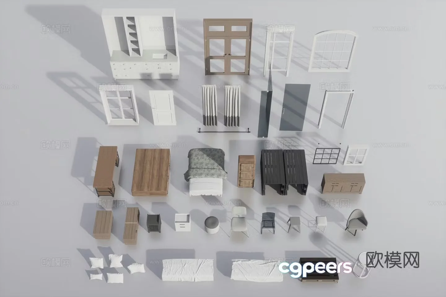 Industrial style furniture 3d model