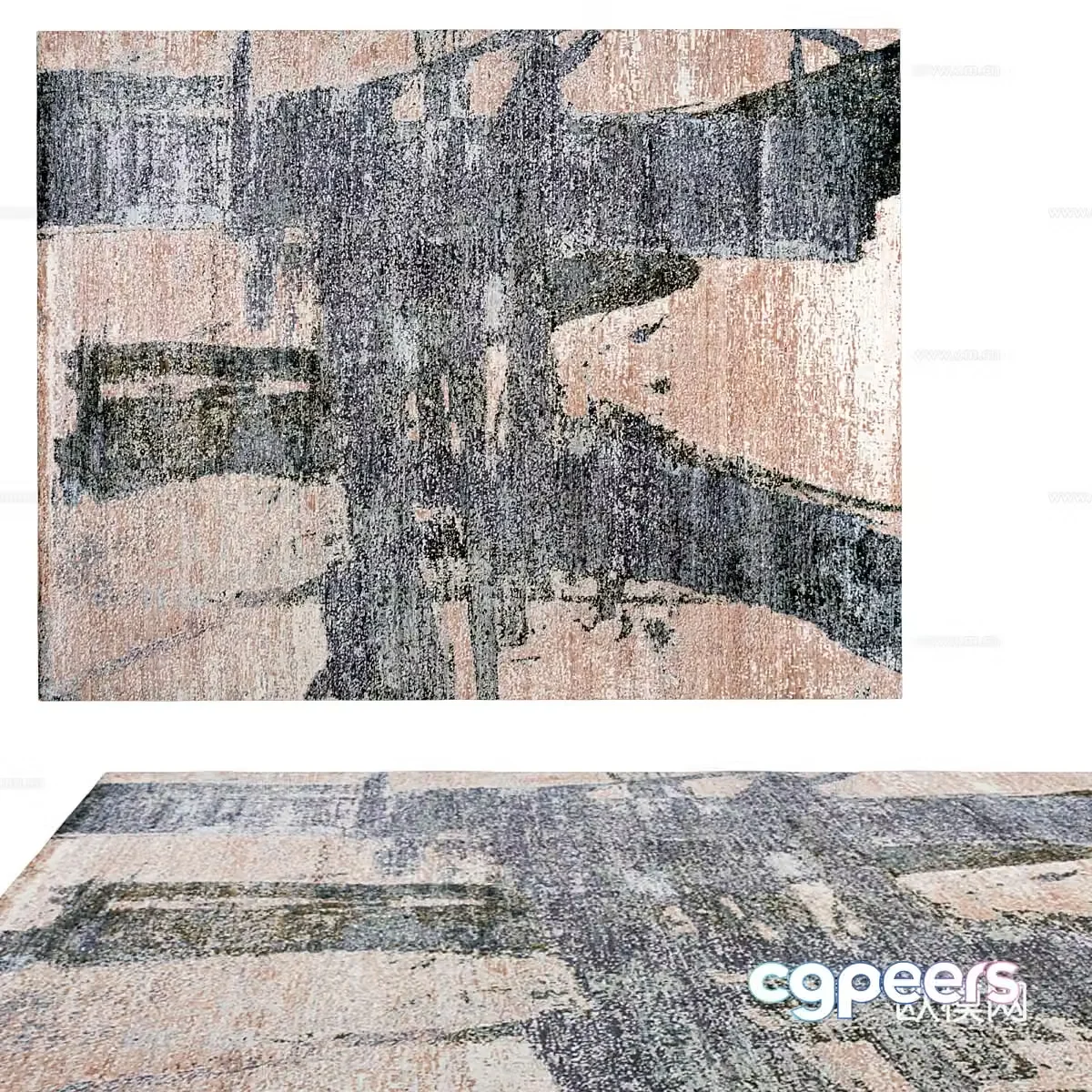New Chinese style simple carpet carpet Simple carpet 3d model