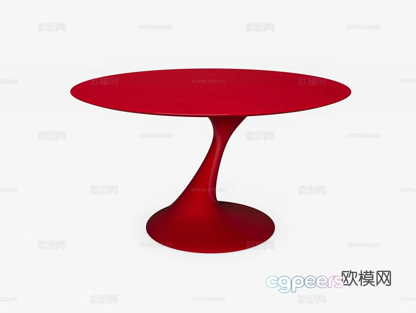Round dining table 3d model