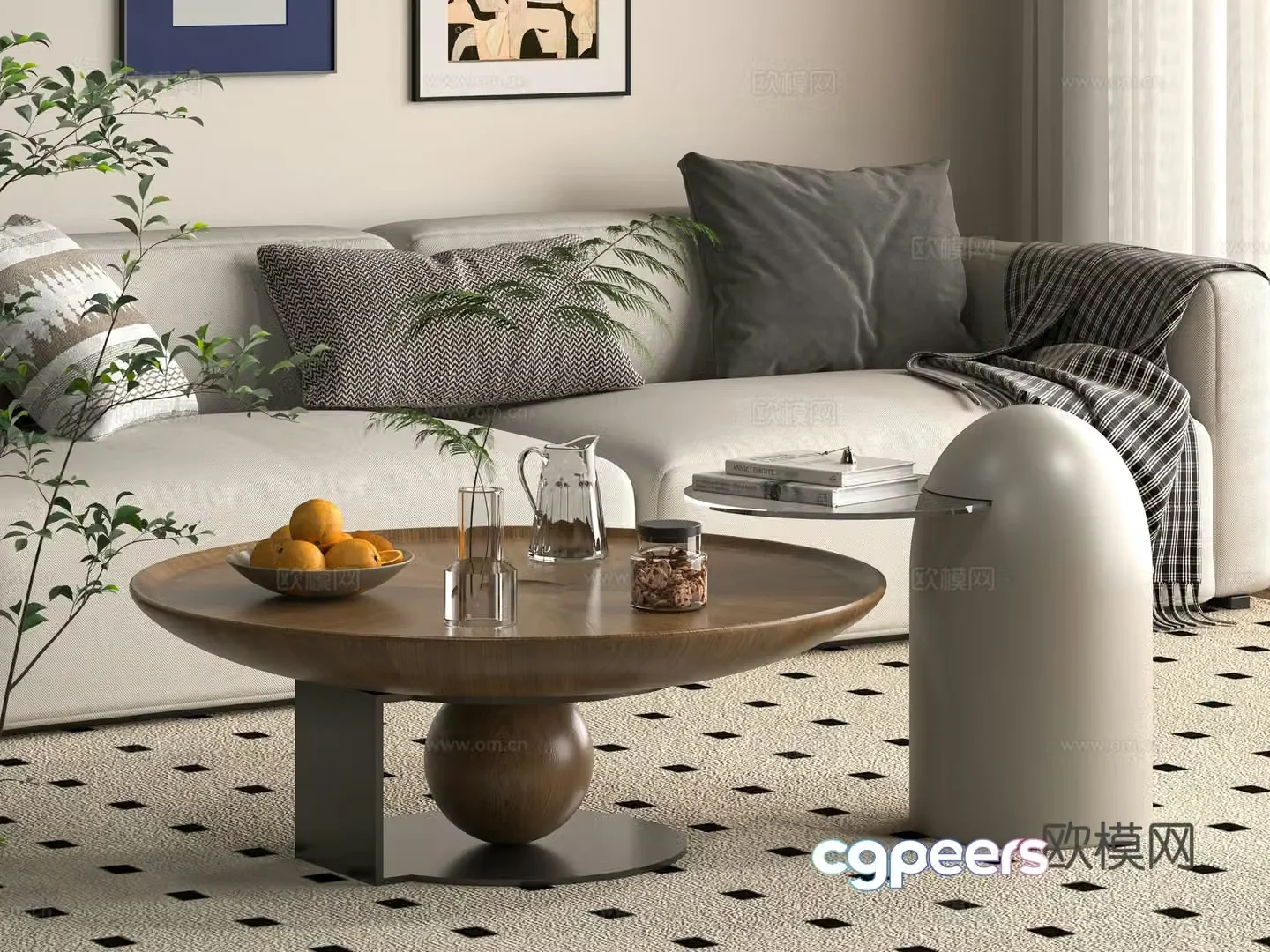 Modern coffee table 3d model