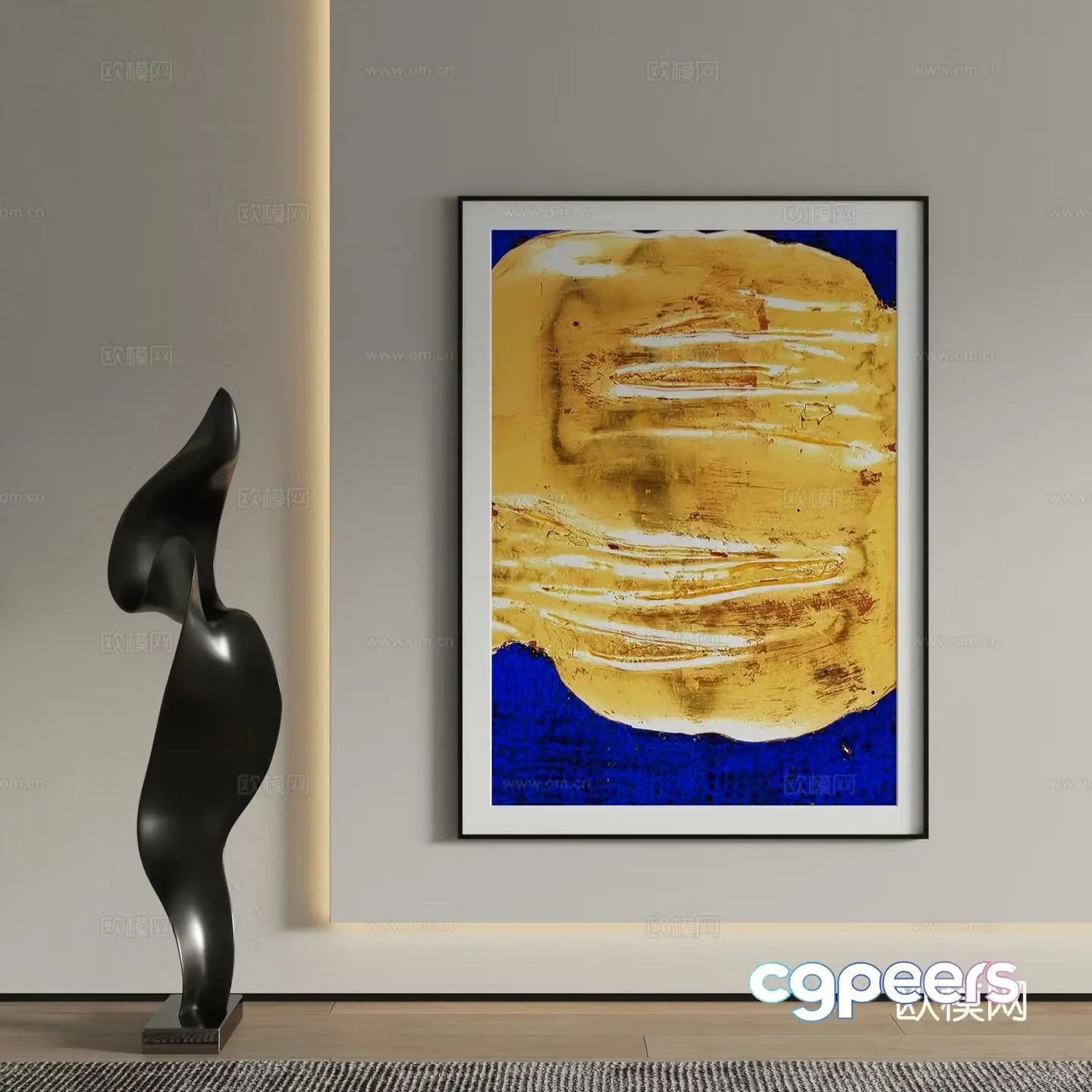 Decorative painting abstract painting hanging painting 3d model