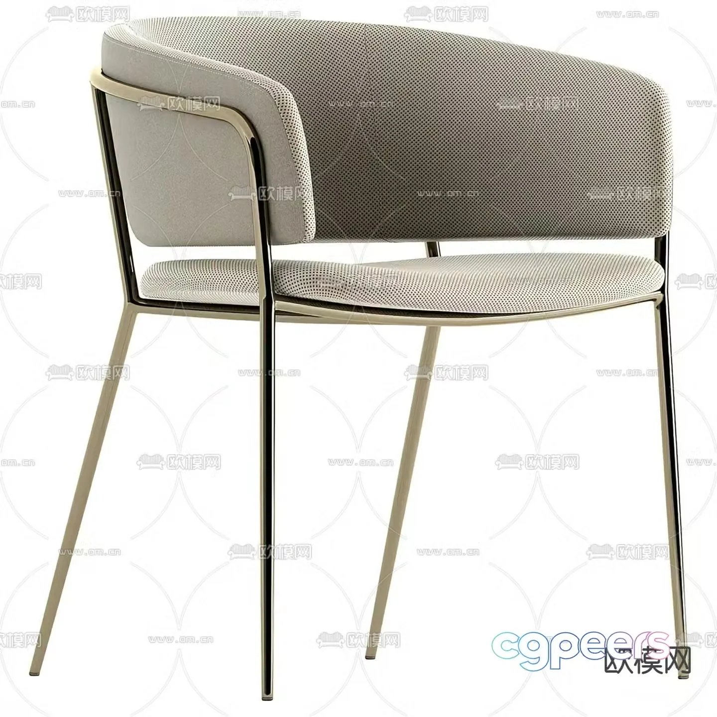 Modern single chair sofa chair fabric chair 3d model