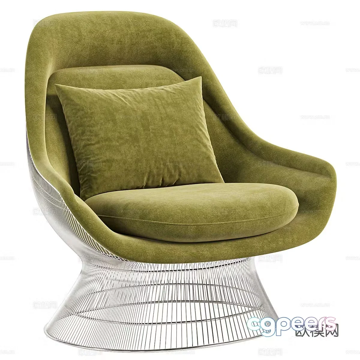Modern light luxury Knoll Platner leisure chair 3d model