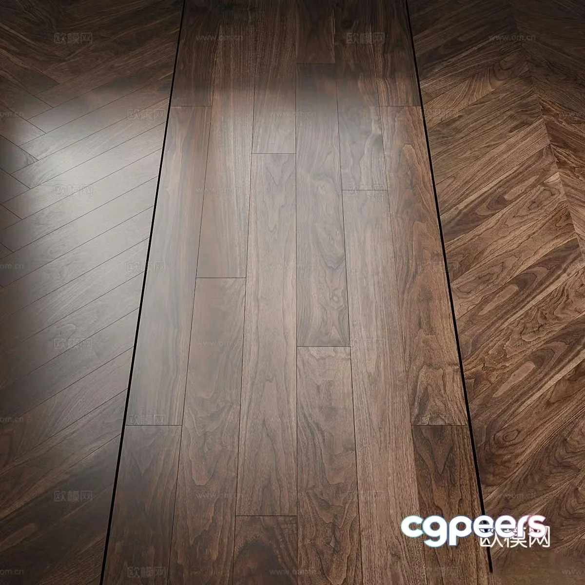 Walnut floor 3d model