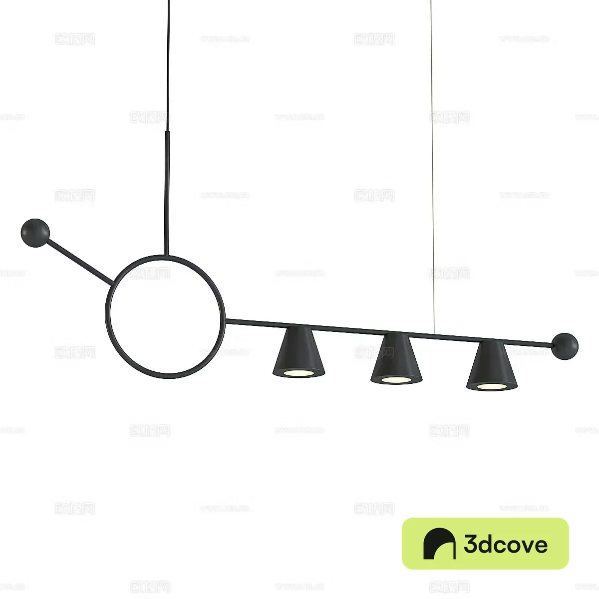 Modern straight chandelier long chandelier