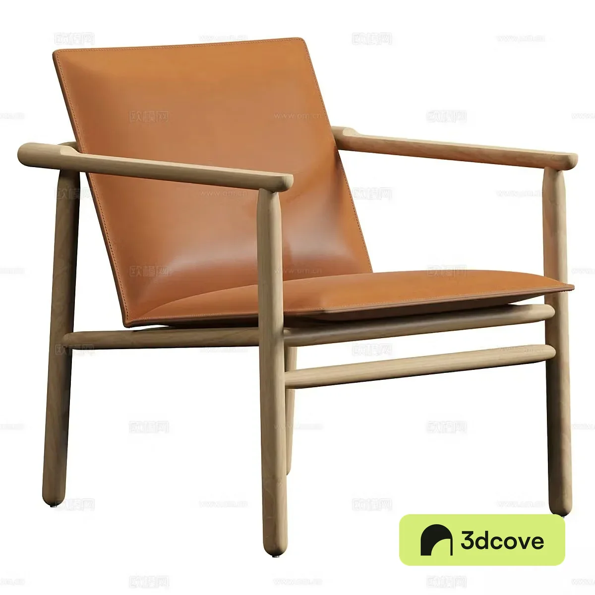 New Chinese leather leisure chair
