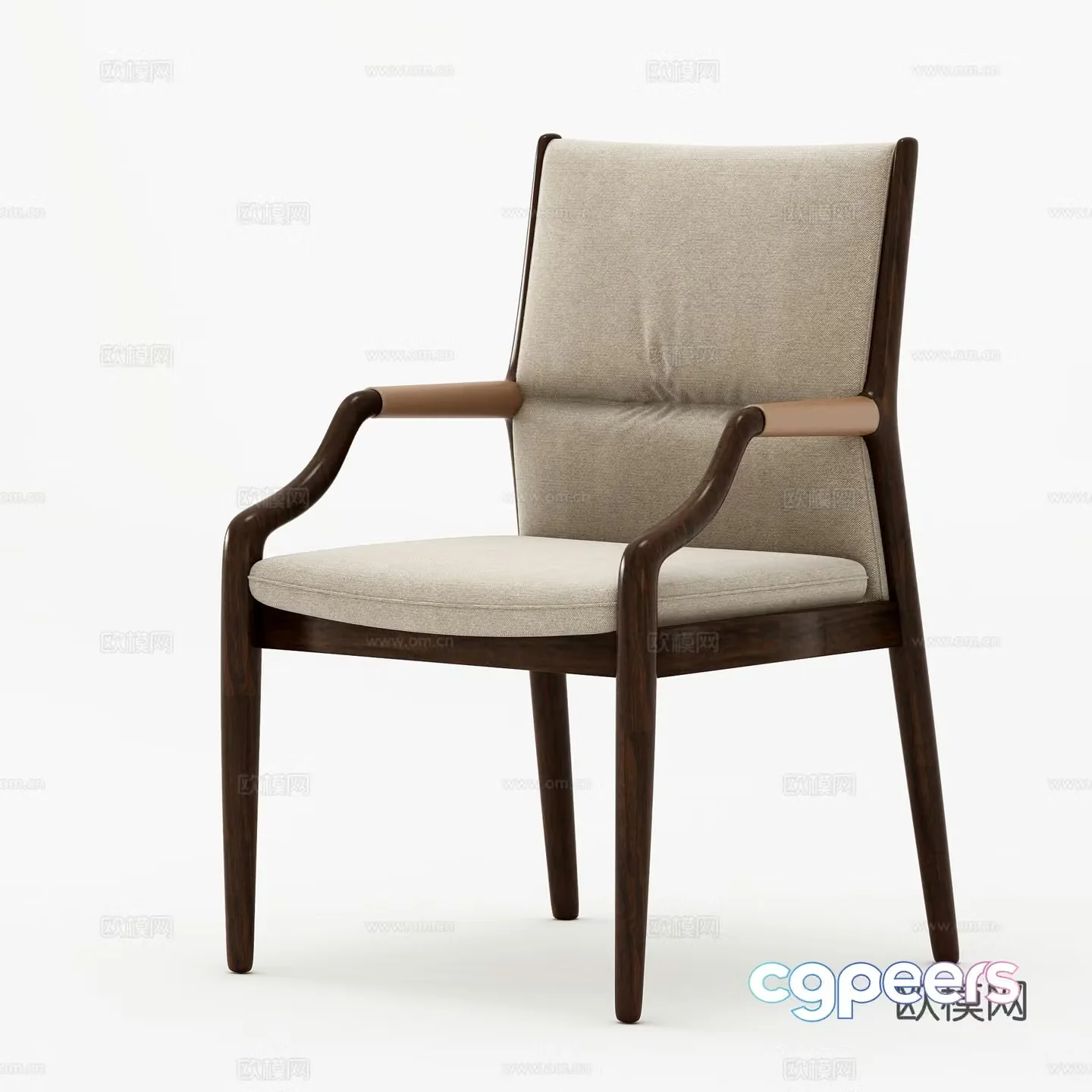 New Chinese dining chair single chair book chair model 3d model