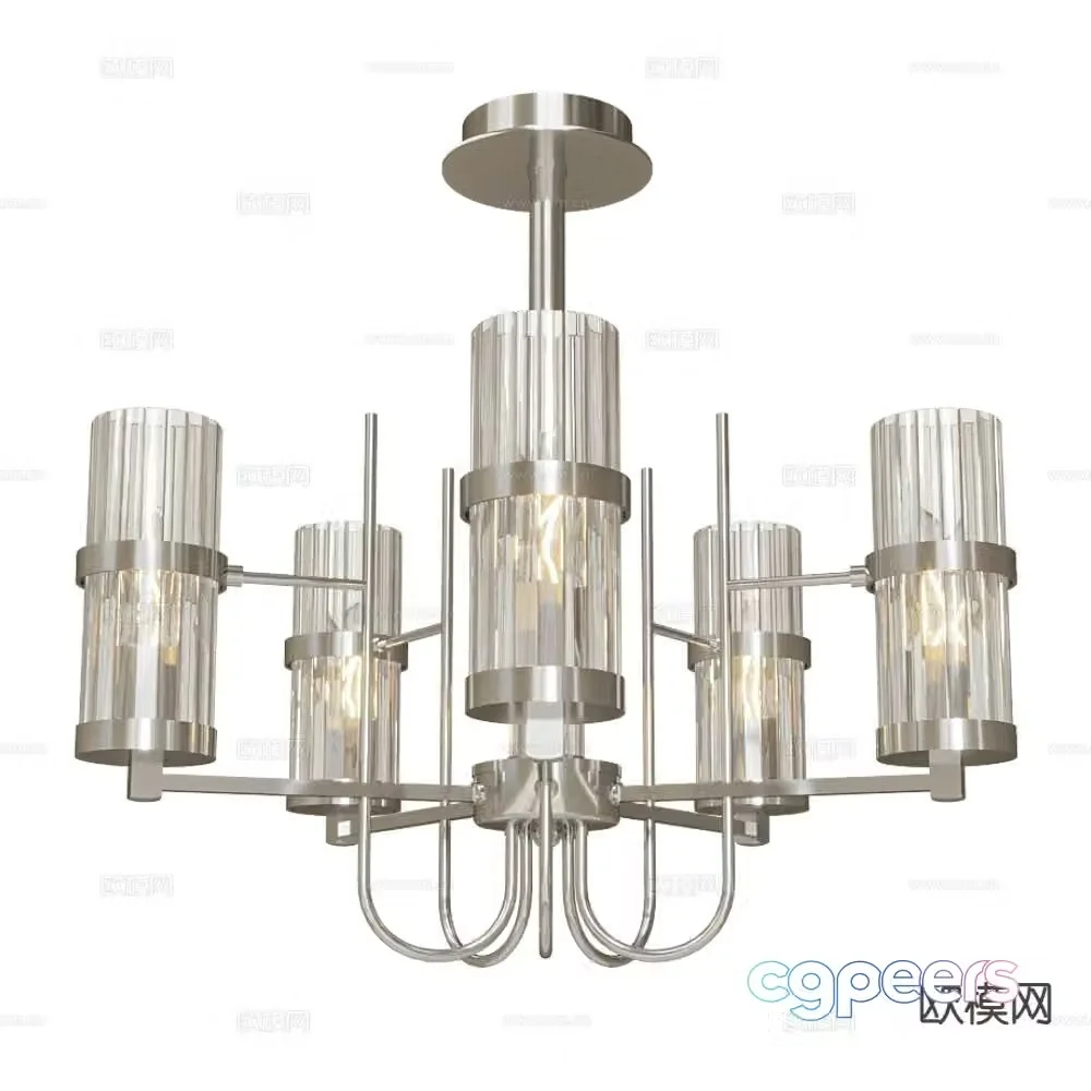 Stilfort glass chandelier multi-head chandelier 3d model
