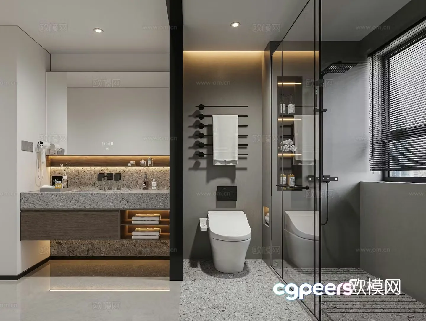 Modern bathroom bathroom 3d model