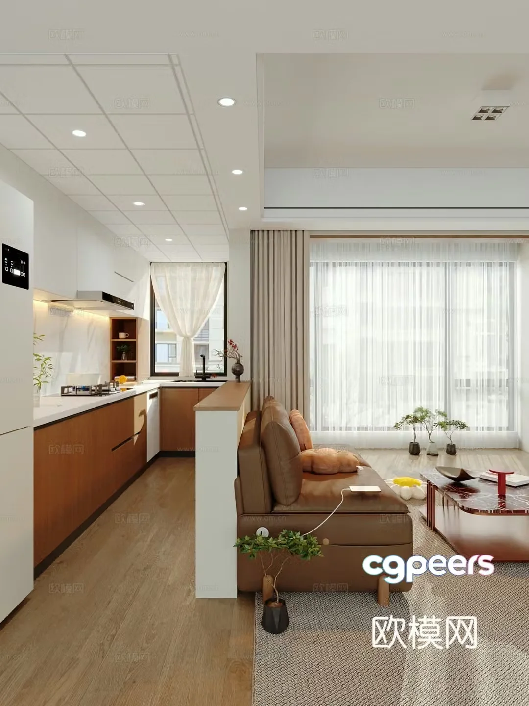 Modern living room 3d model