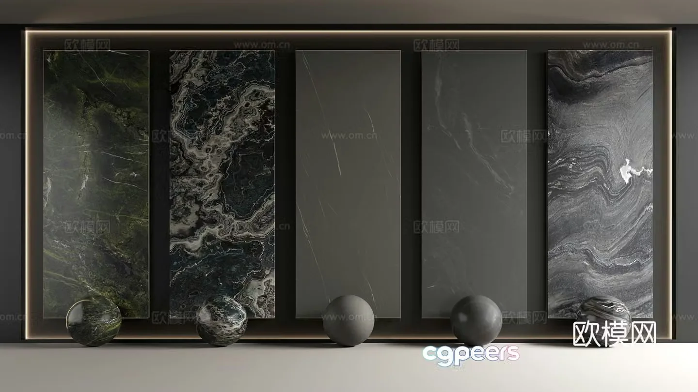 Marble wall panel 3d model