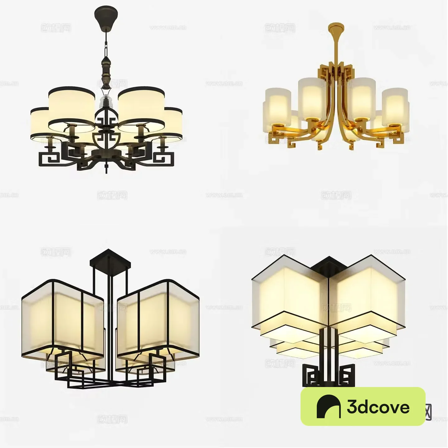 New Chinese style chandelier multi-head chandelier