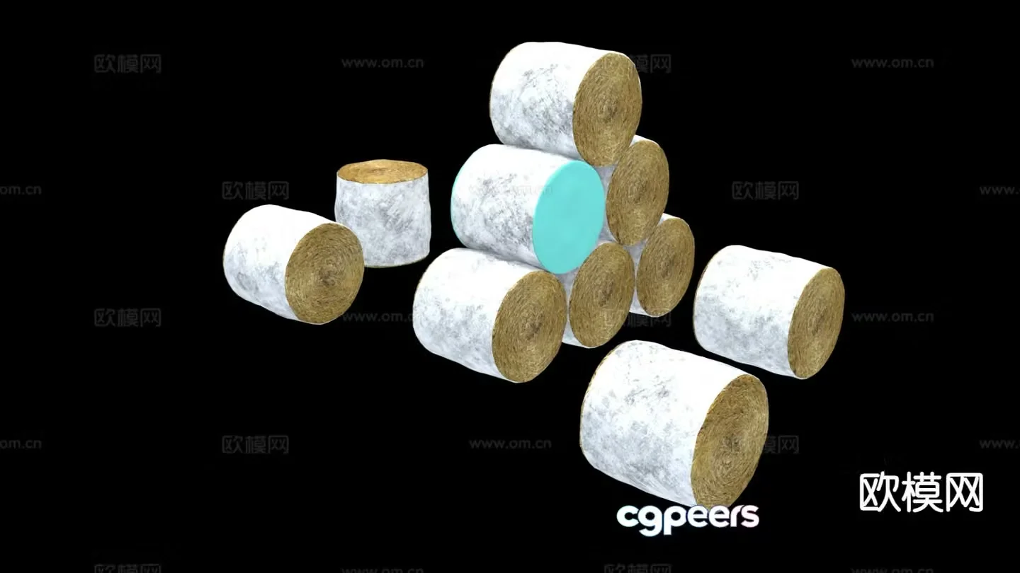 Straw roll 3d model