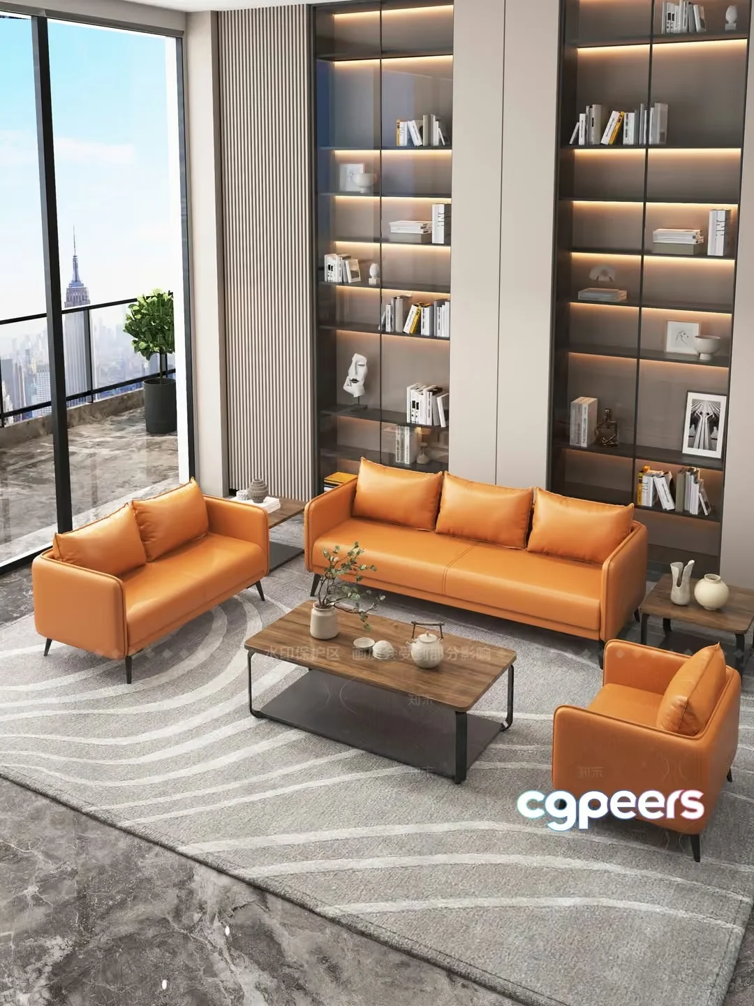 Modern Living Room 3D Model – 14114 – VRAY Render