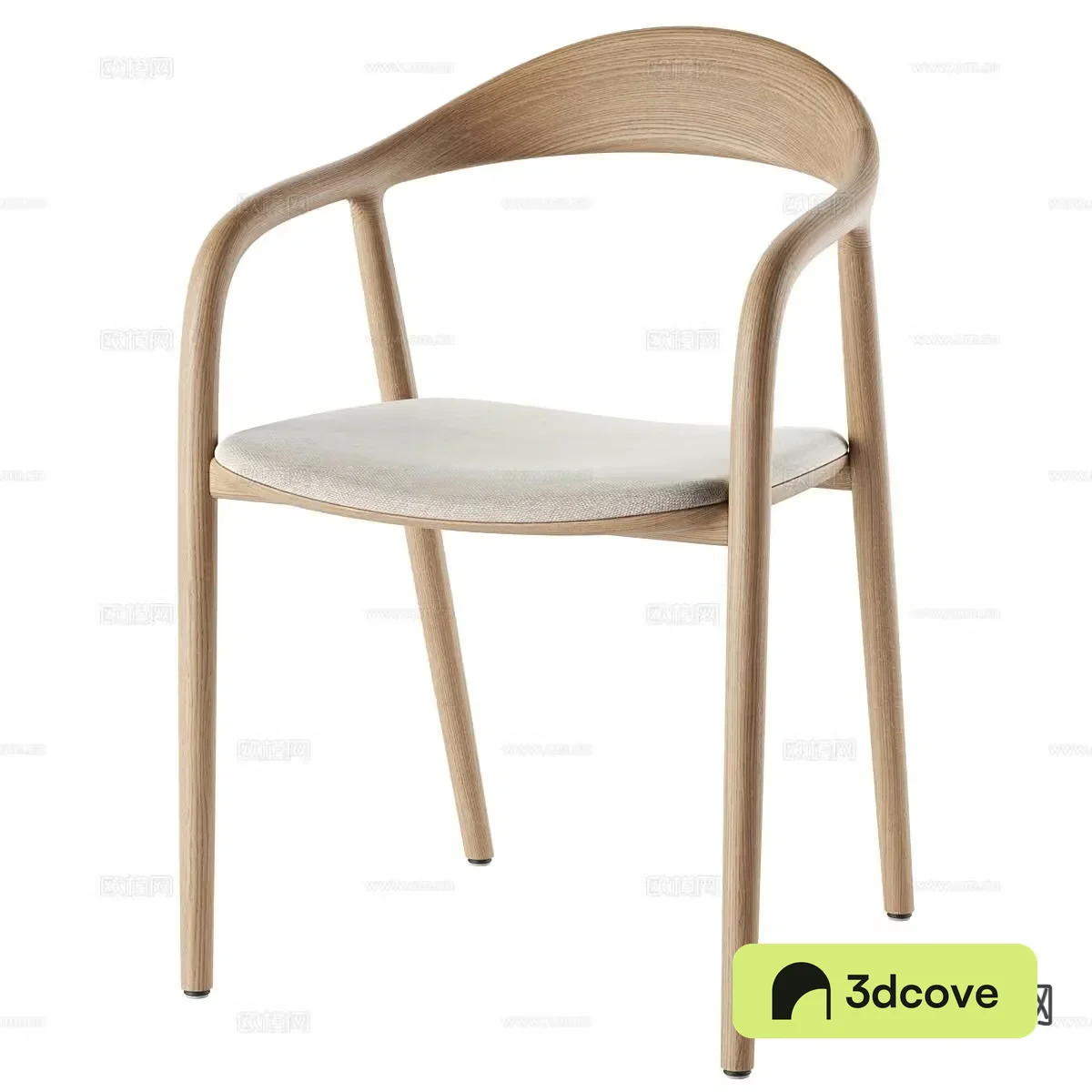 Log style chair single chair dining chair
