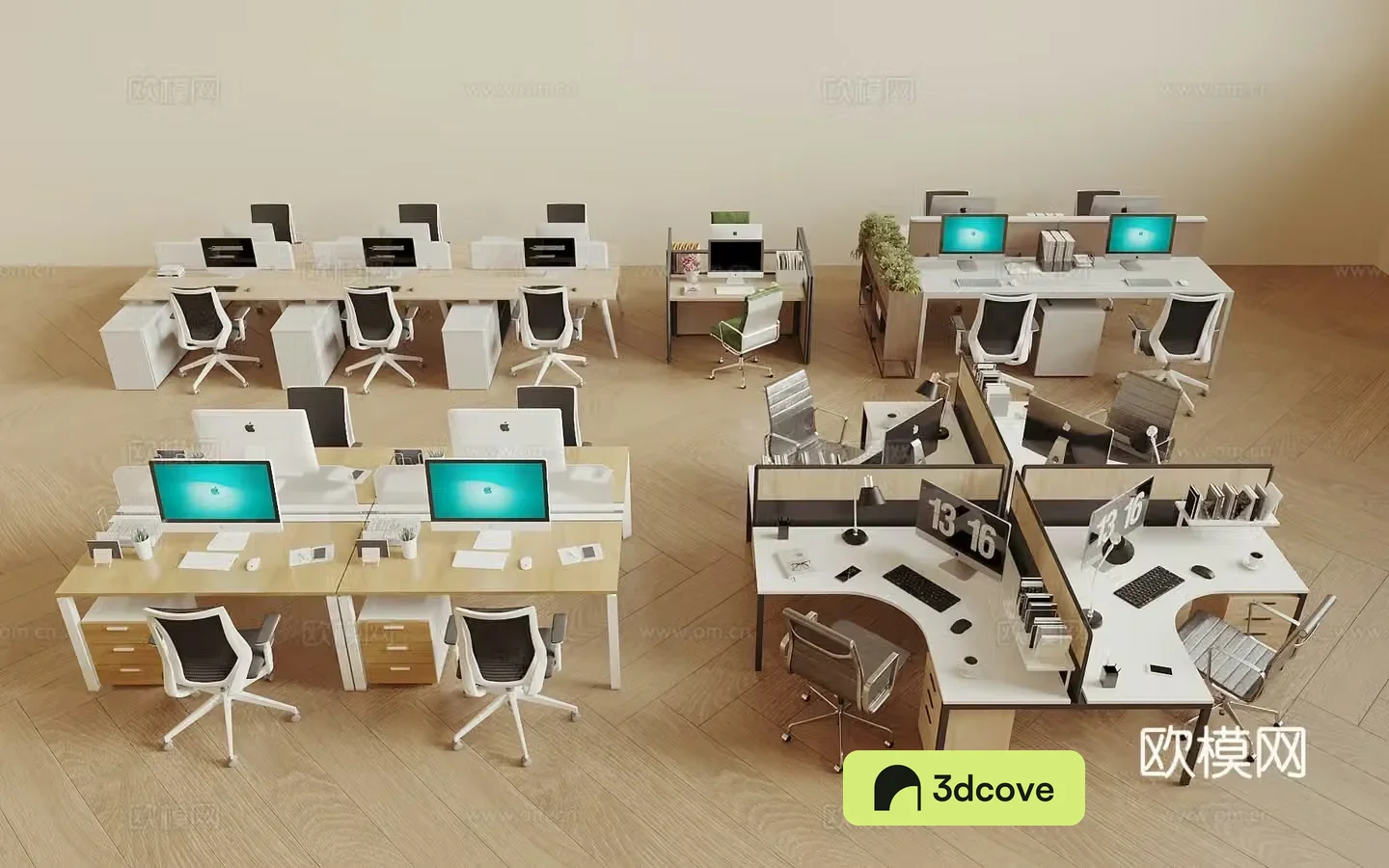 Modern public desk Public office area Staff position