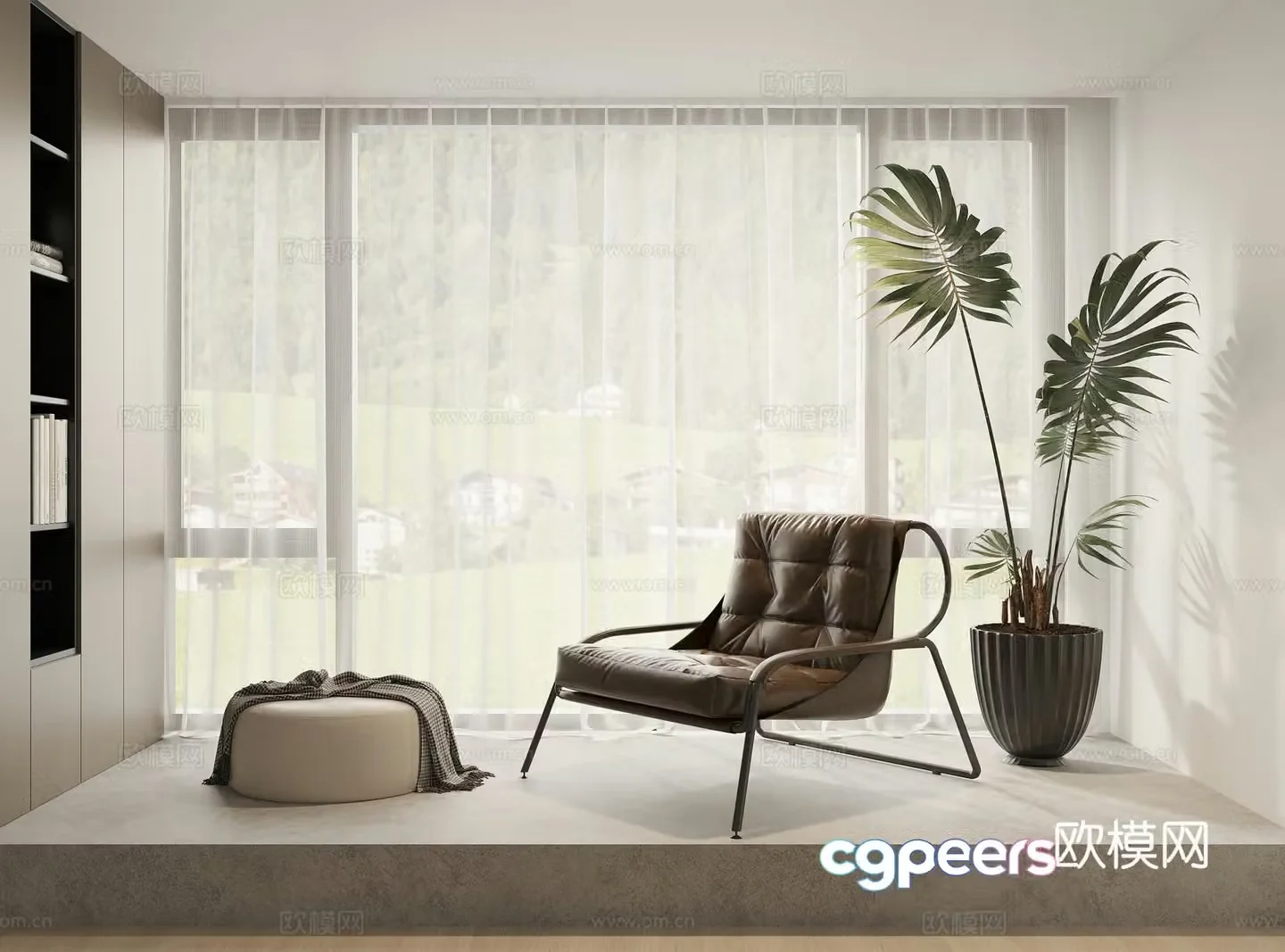Leisure chair lazy sofa 3D model