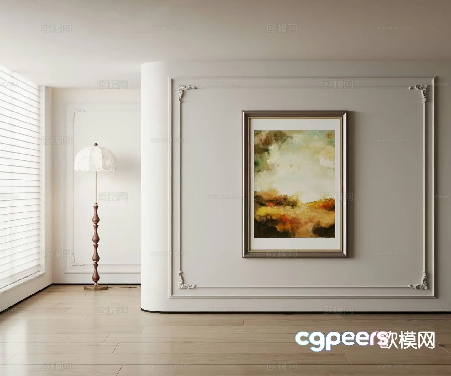 American oil painting art painting decorative painting 3d model