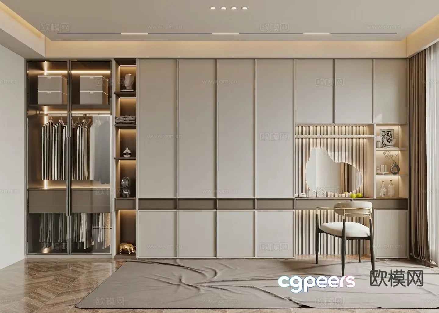 Cream wind cloakroom 3D model