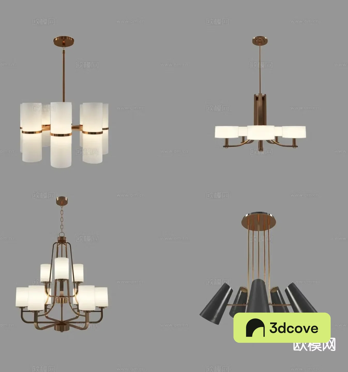 Modern multi-head chandelier hall chandelier
