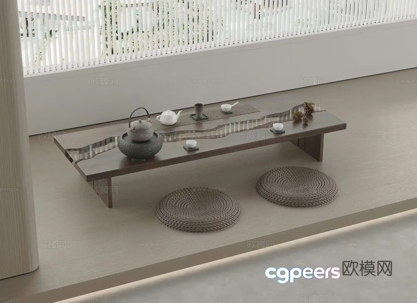 New Chinese tea table 3d model