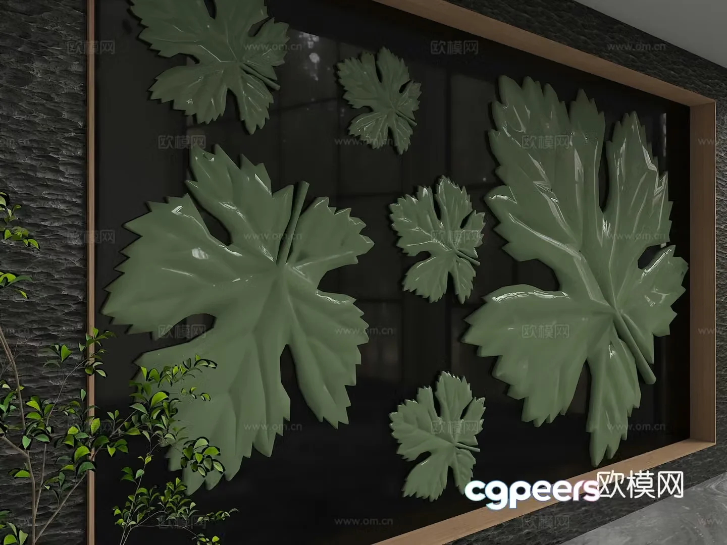 Modern background wall 3d model