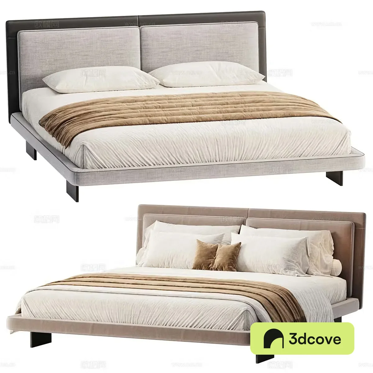 Modern double bed
