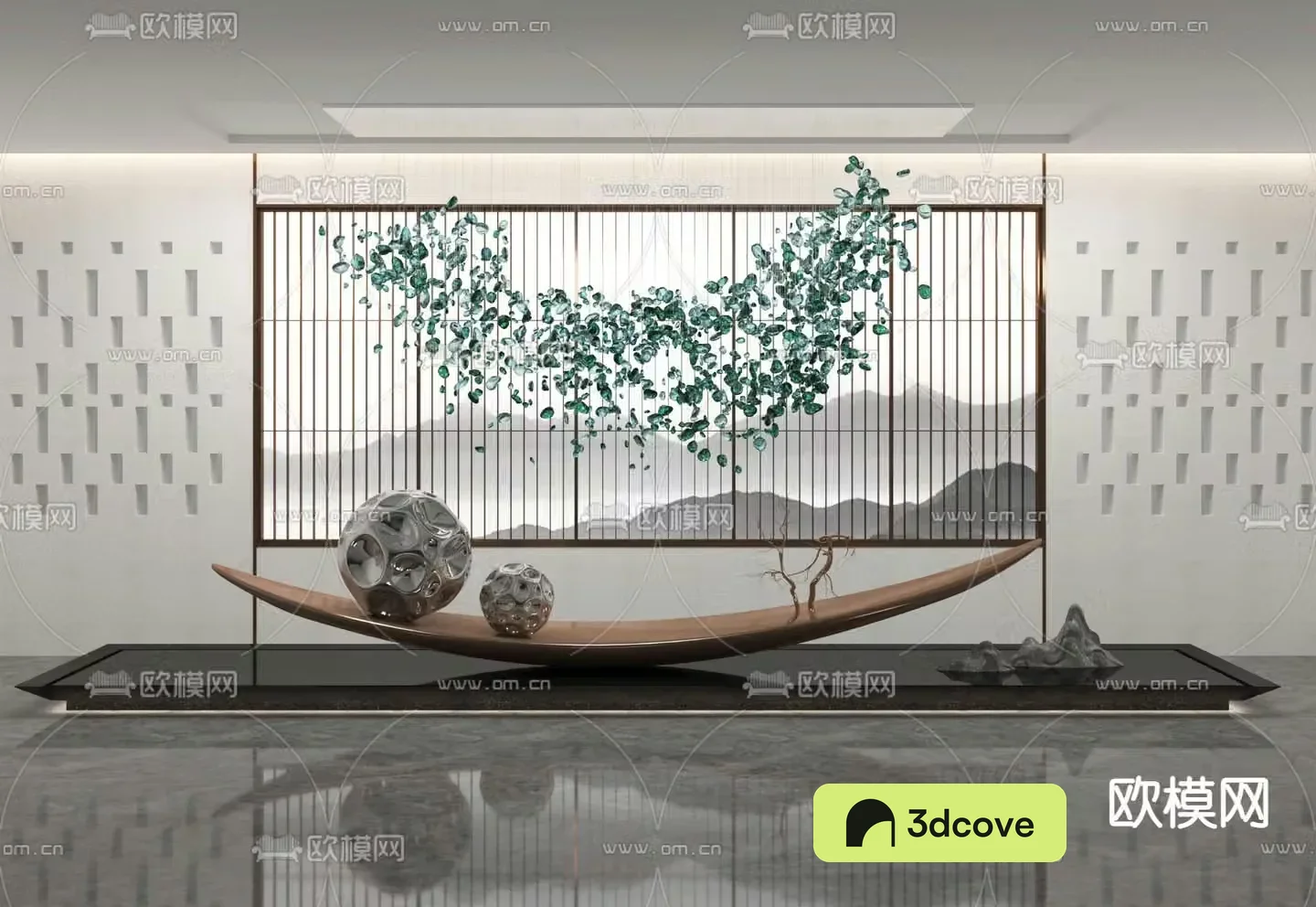 New Chinese style waterscape sketch