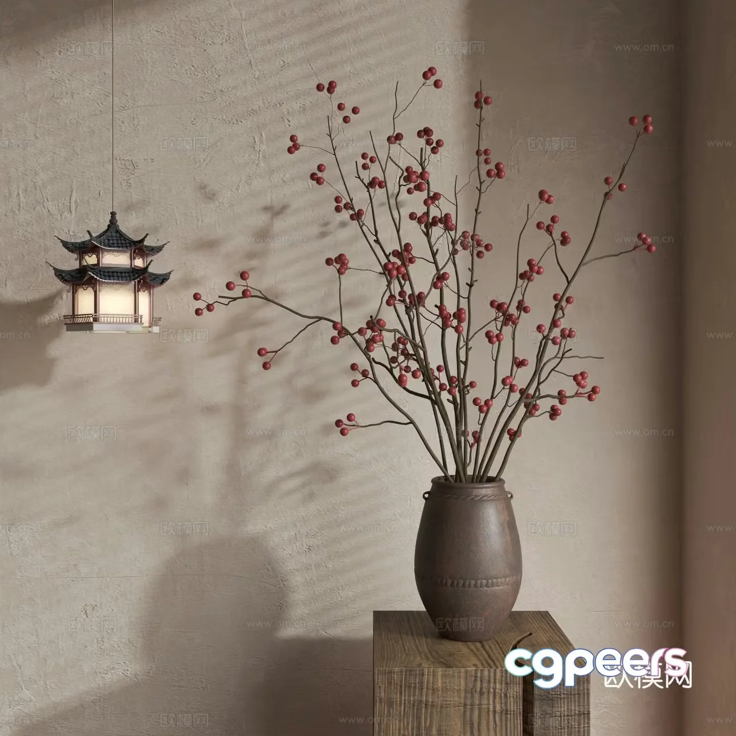 Waverly Flower Art Middle Ages Flower Art New Chinese Flower Art Modern Flower Art Vase 3D Model