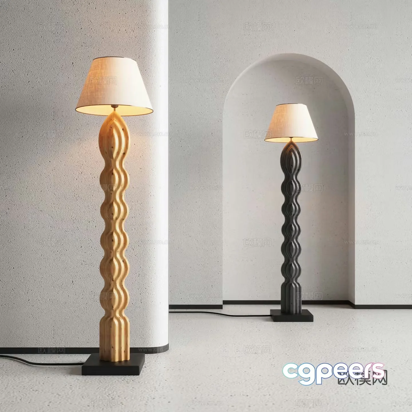 Jijifeng Floor Lamp 3D Model