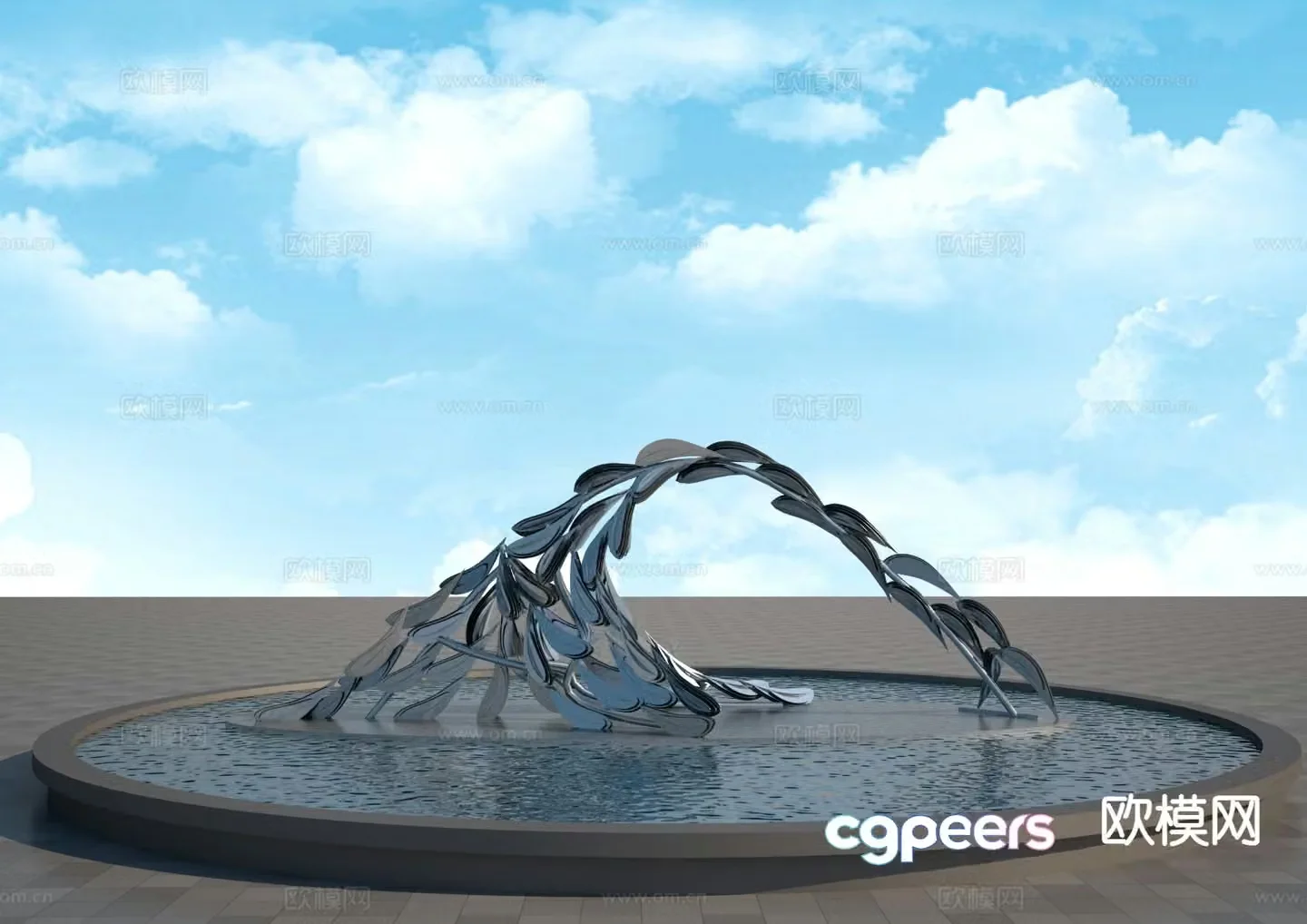 abstract sculpture landscape sculpture 3d model