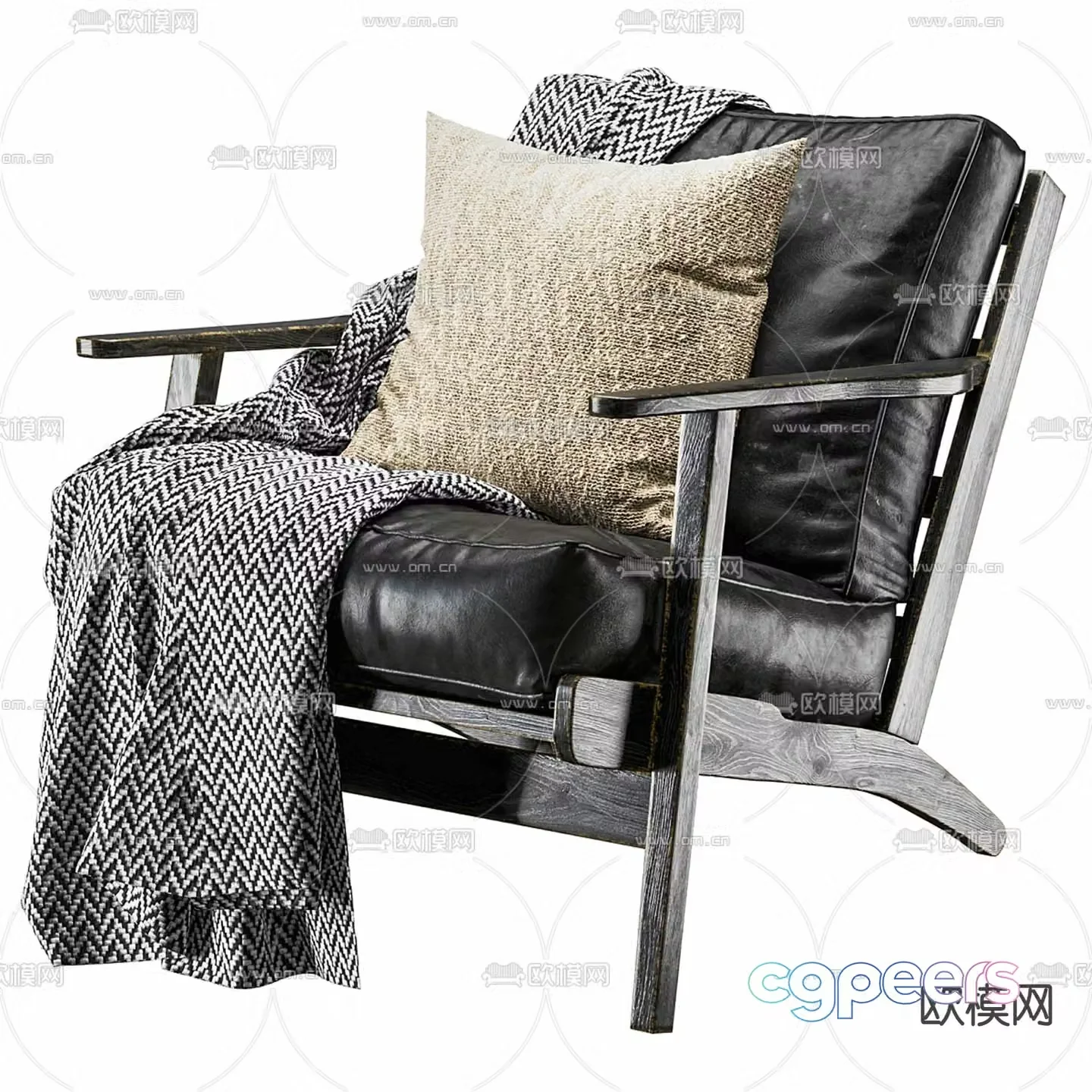 Modern sofa chair leisure chair 3d model