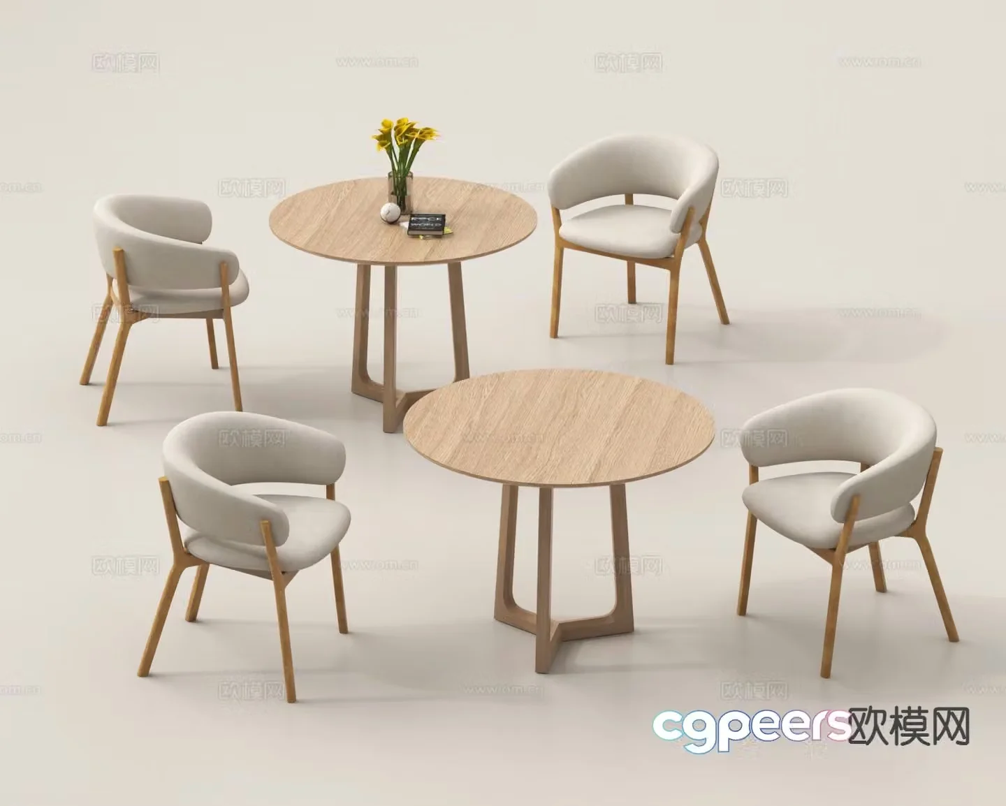 Leisure tables and chairs Negotiation tables and chairs 3d model