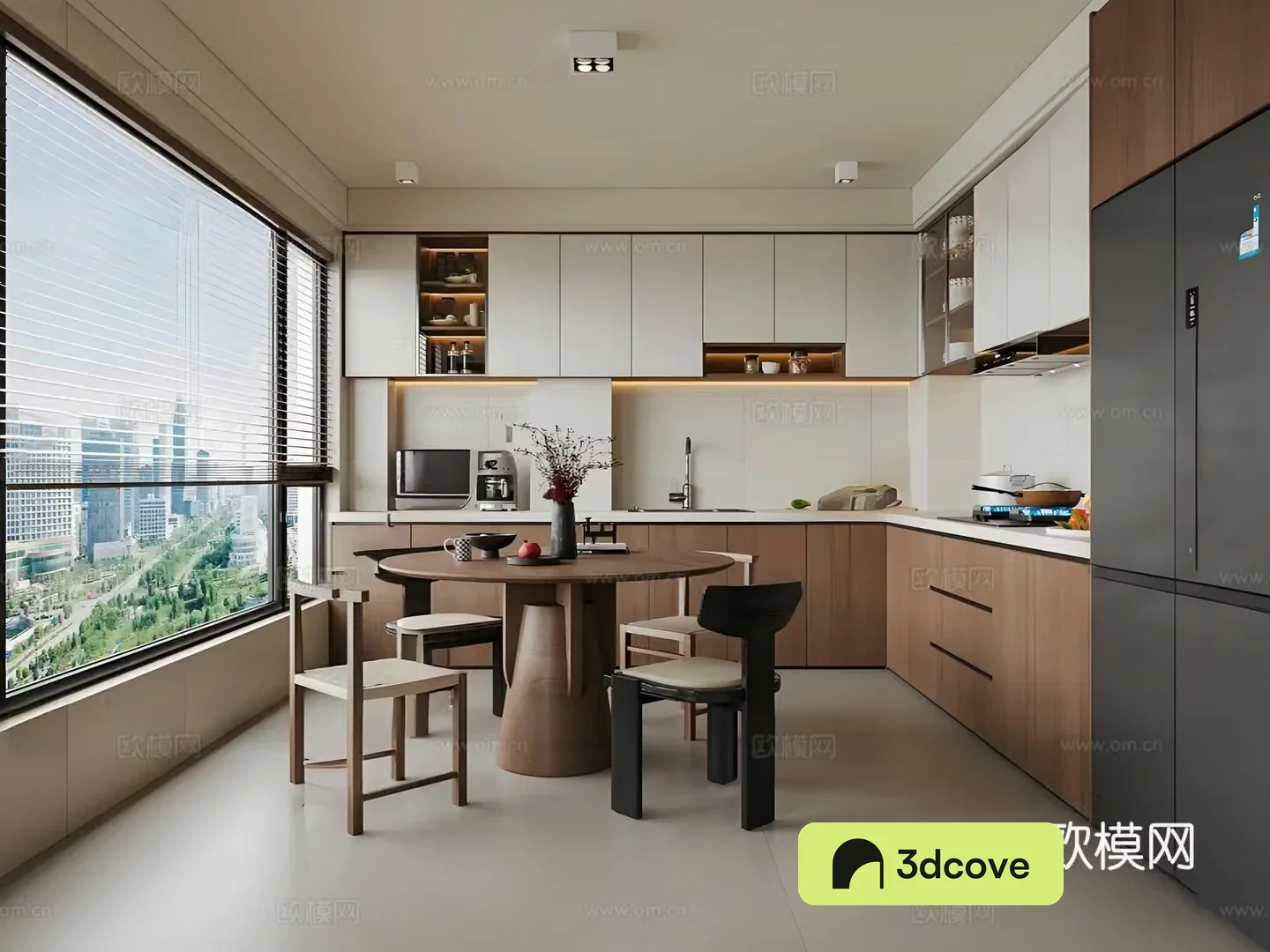 Middle style kitchen 3d model