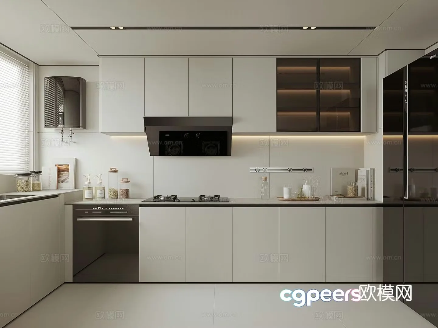 Modern home kitchen 3d model