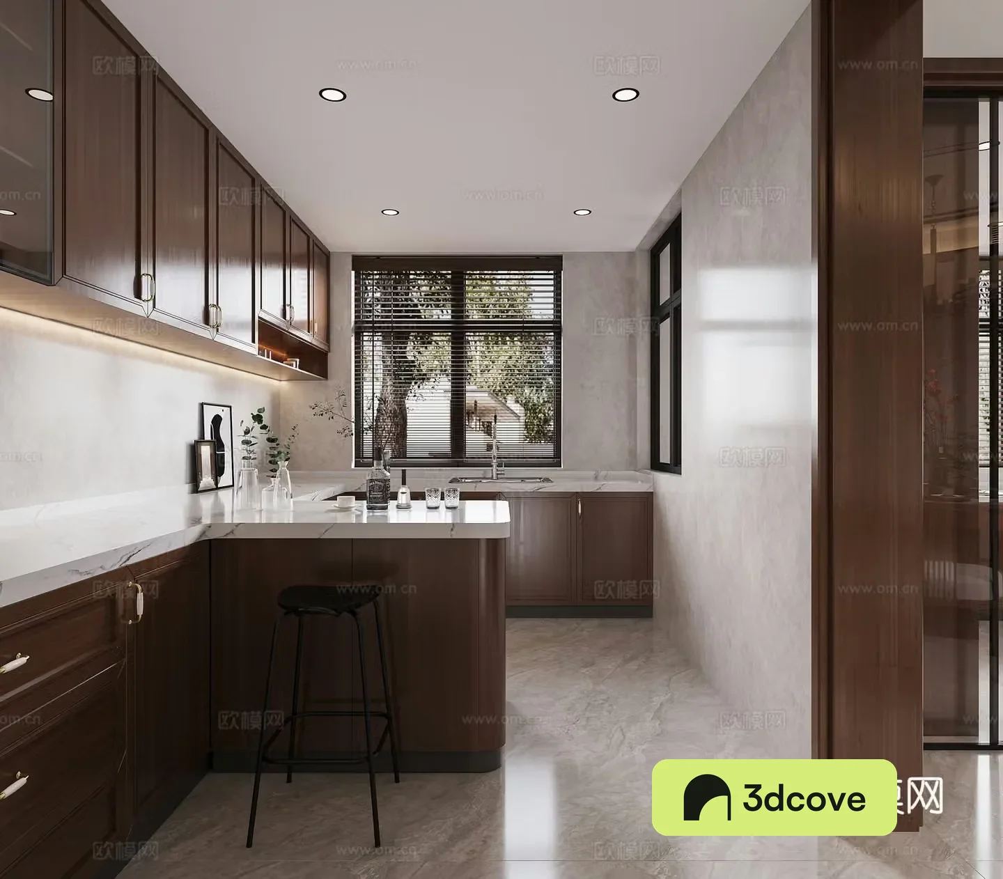 New Chinese style kitchen bar